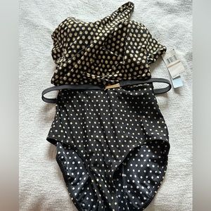 BNWT contour retro polka dot one piece size 12
